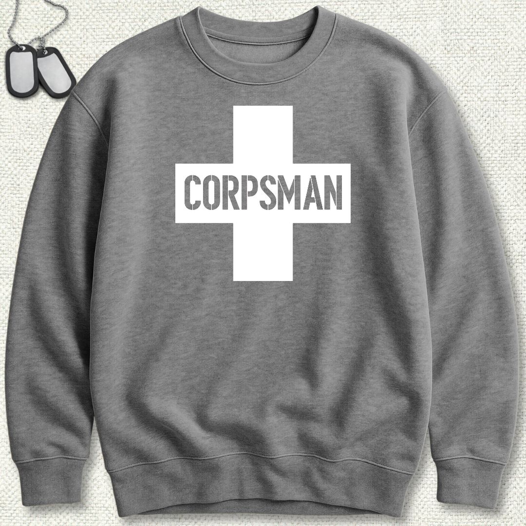 Corpsman Cross Sweatshirt - Graphite Heather