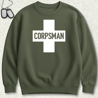 Corpsman Cross Sweatshirt - Military Green