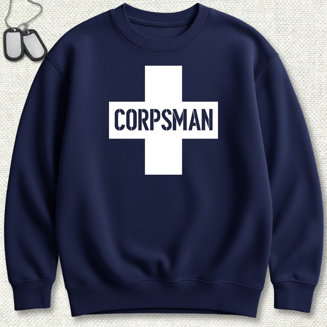 Corpsman Cross Sweatshirt - Navy