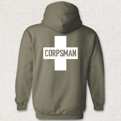 Corpsman Cross Hoodie - Military Green