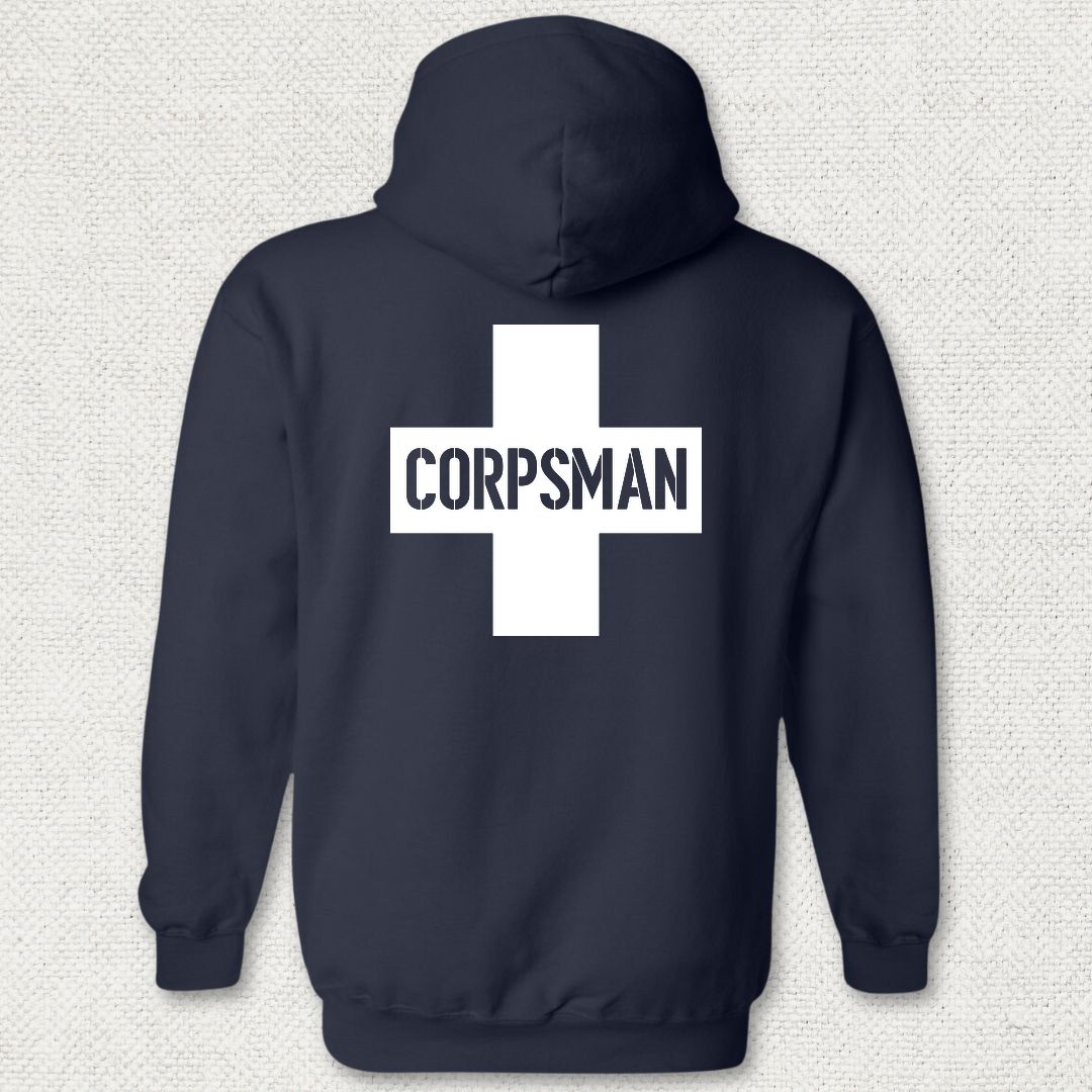 Corpsman Cross Hoodie - Navy
