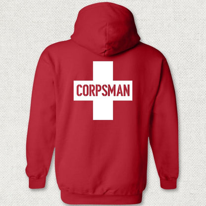 Corpsman Cross Hoodie - Red