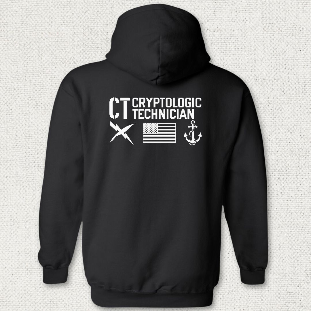 CT - Flag & Anchor Hoodie - Black