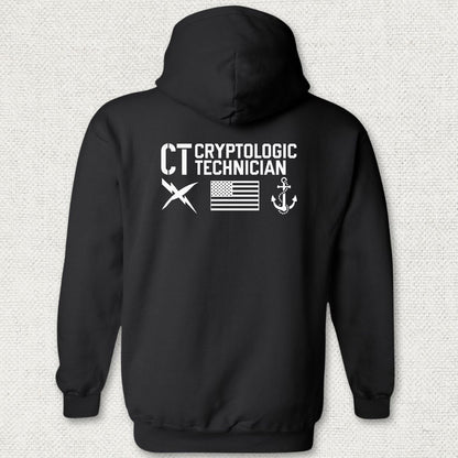 CT - Flag & Anchor Hoodie - Black