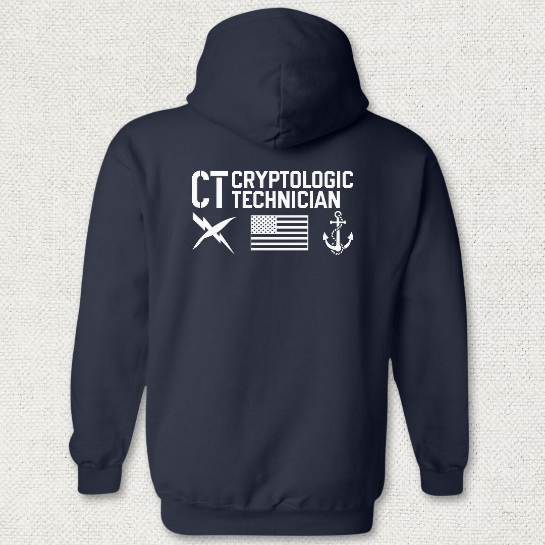 CT - Flag & Anchor Hoodie - Navy
