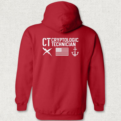 CT - Flag & Anchor Hoodie - Red
