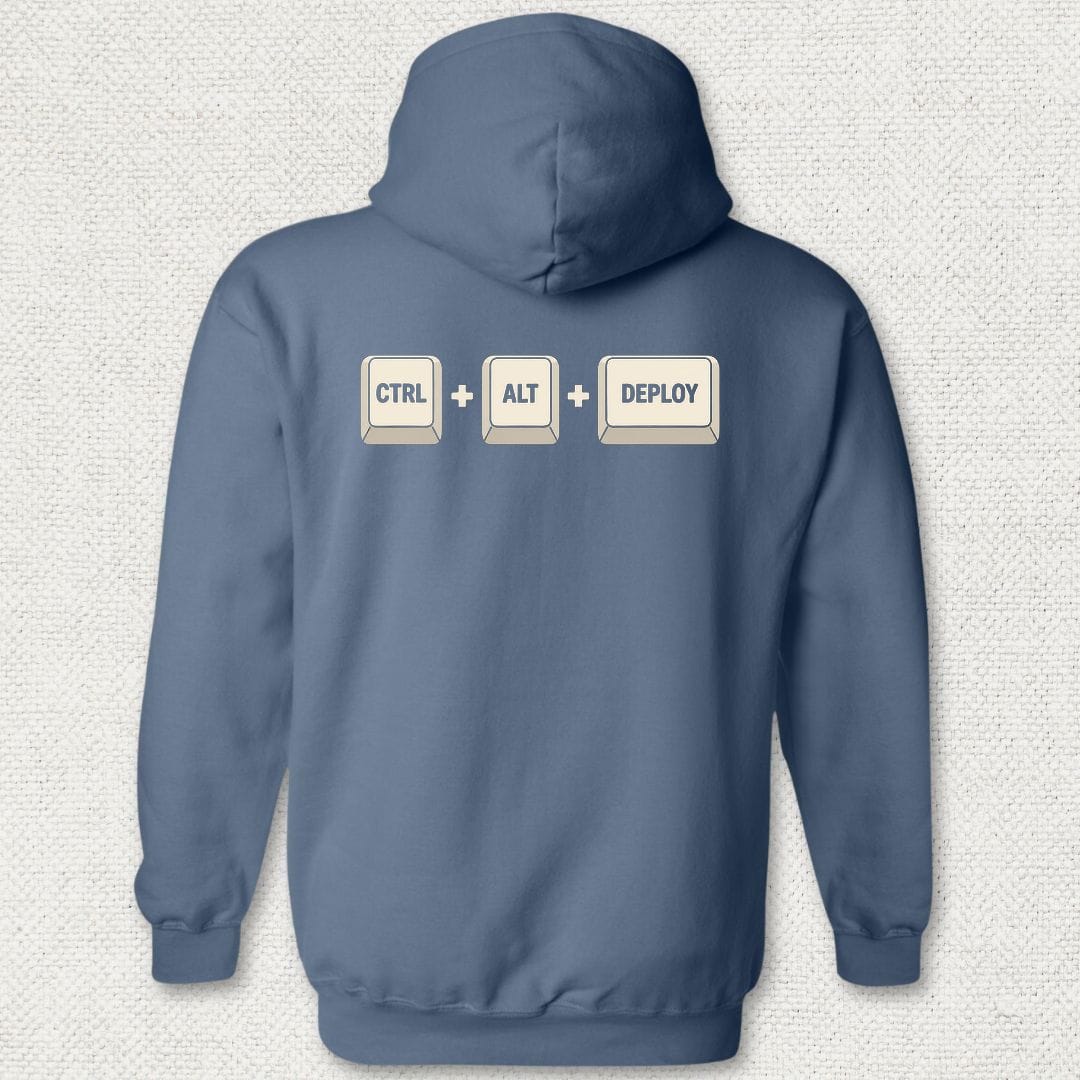 NavyHumor Hoodie Heather Navy / S CTRL-ALT-DEPLOY Hoodie