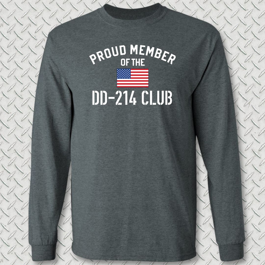 DD-214 Club Long Sleeve Tee - Dark Heather