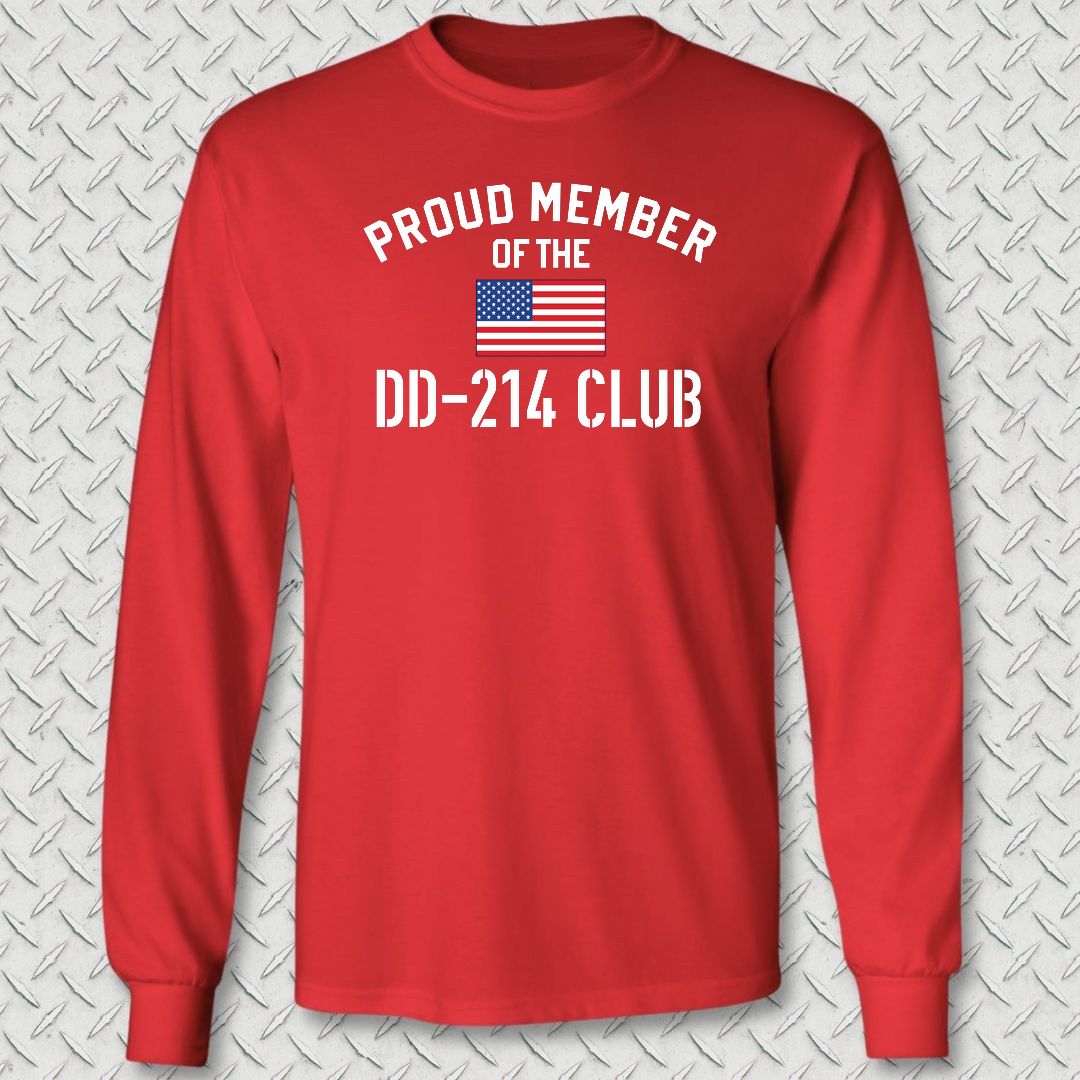 DD-214 Club Long Sleeve Tee - Red
