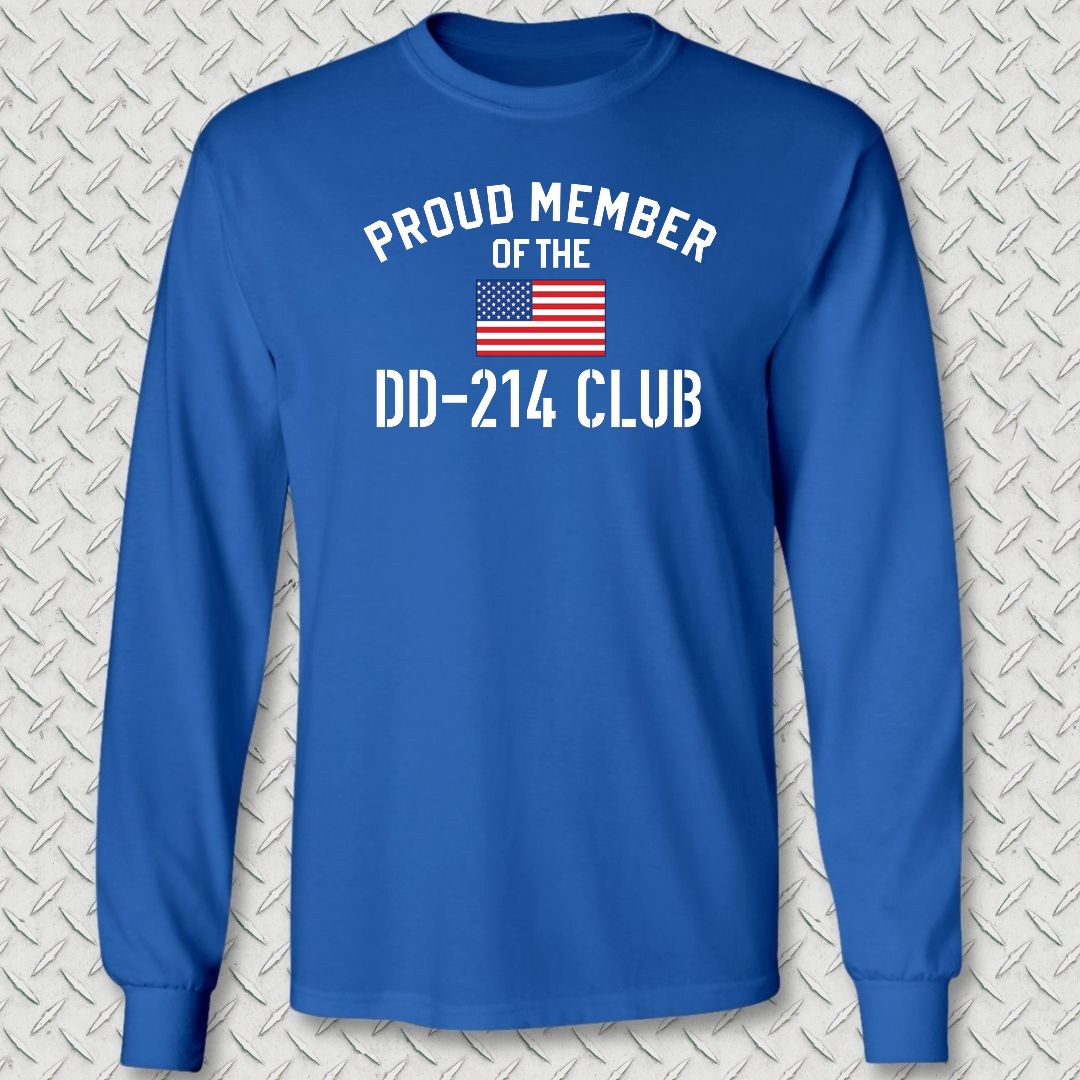 DD-214 Club Long Sleeve Tee - Royal Blue