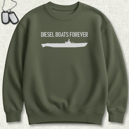 Diesel Boats Forever Sweatshirt - Military Green