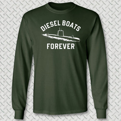 Diesel Boats FOREVER Long Sleeve Tee - Forest Green