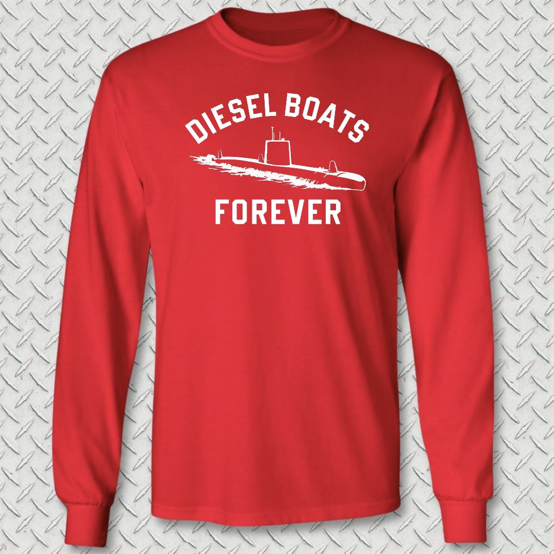 Diesel Boats FOREVER Long Sleeve Tee - Red