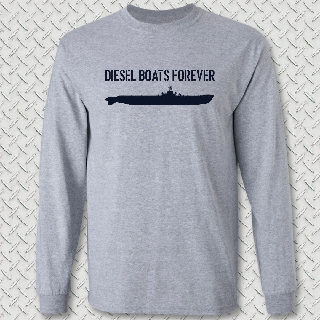 Diesel Boats Forever Long Sleeve Tee - Sport Grey