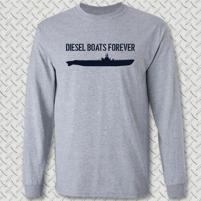 Diesel Boats Forever Long Sleeve Tee - Sport Grey