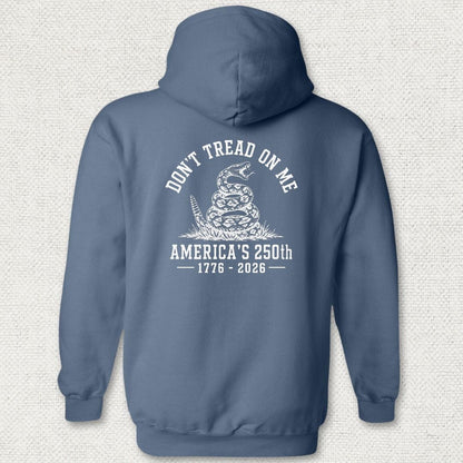 Don't Tread On Me - America's 250th Hoodie - Heather Navy