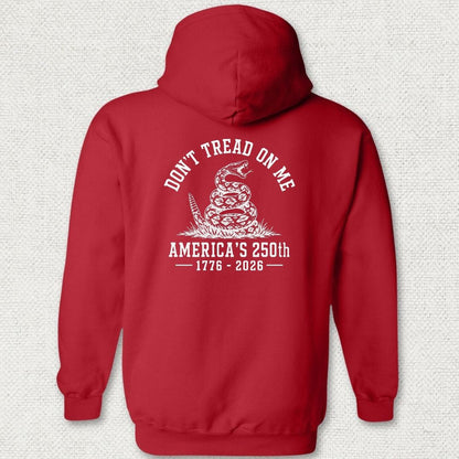 Don't Tread On Me - America's 250th Hoodie - Red