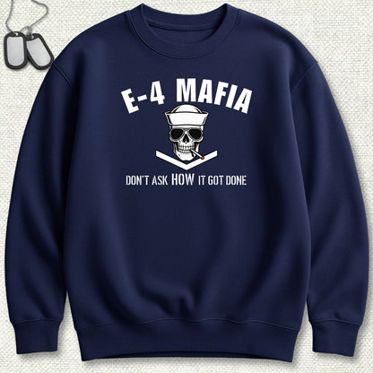 E-4 Mafia Sweatshirt - Navy