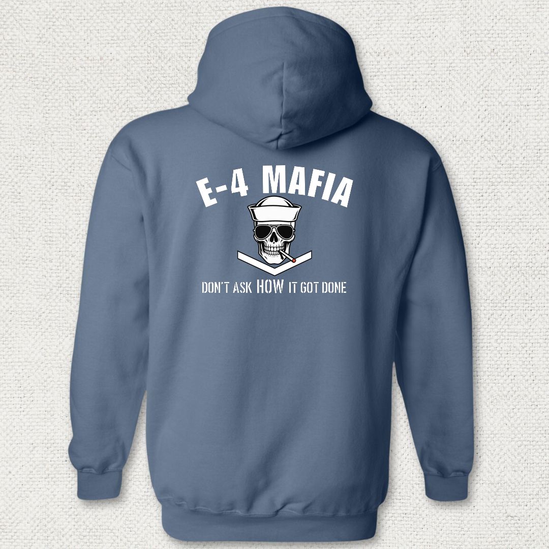 E-4 Mafia Hoodie - Heather Navy