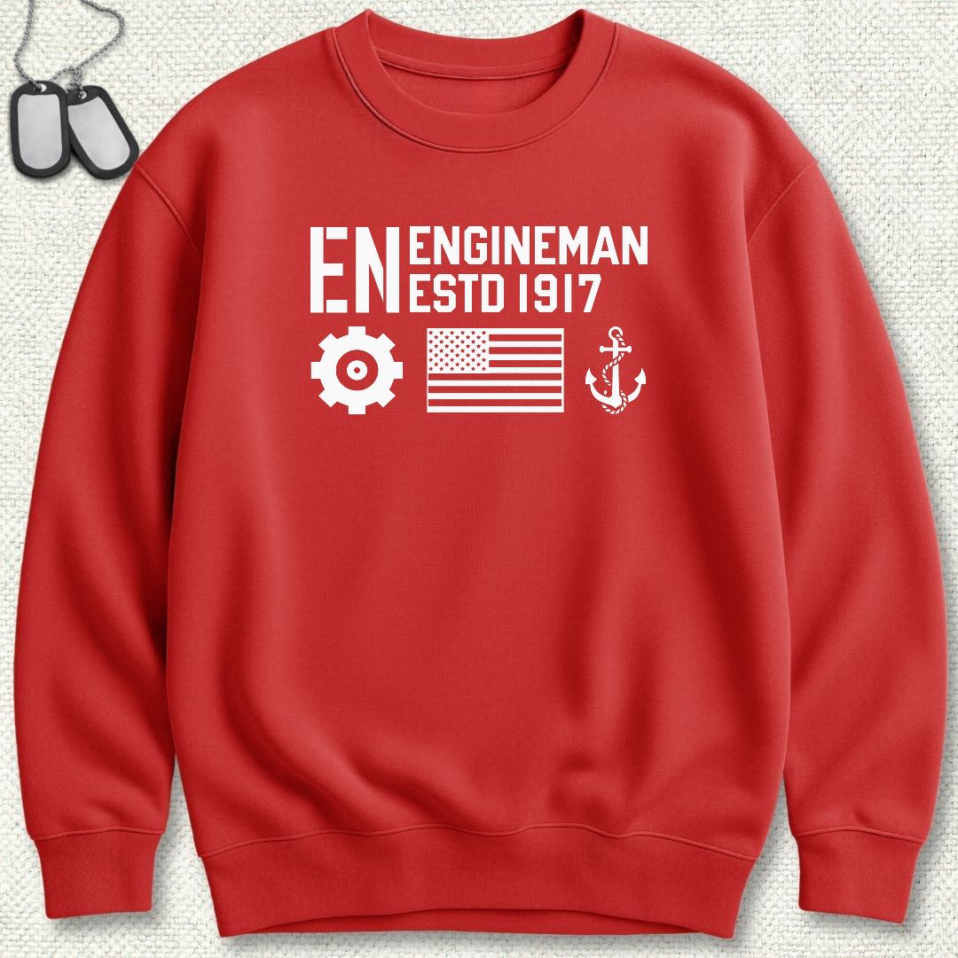 EN - Flag & Anchor Sweatshirt - Red