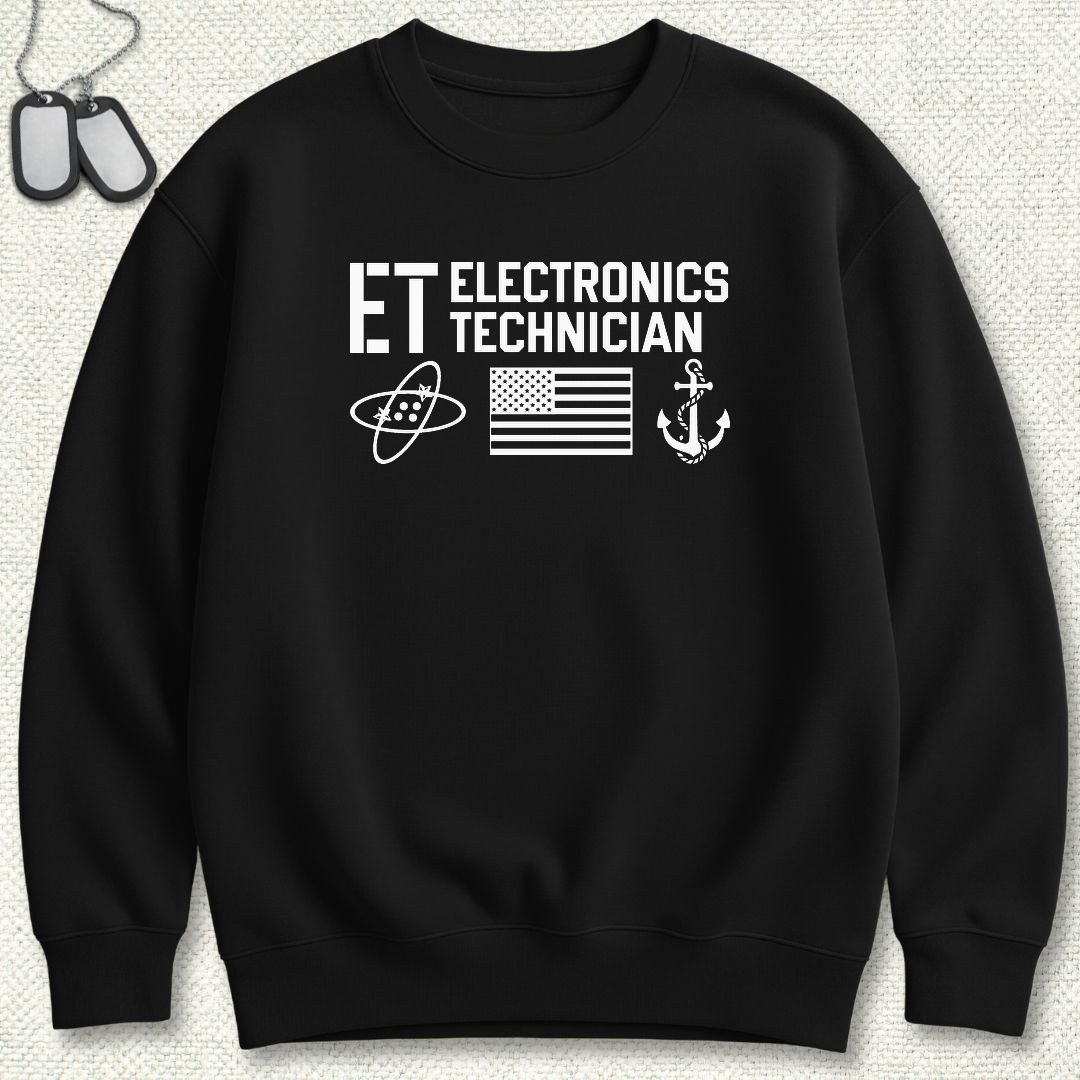 ET - Flag & Anchor Sweatshirt - Black