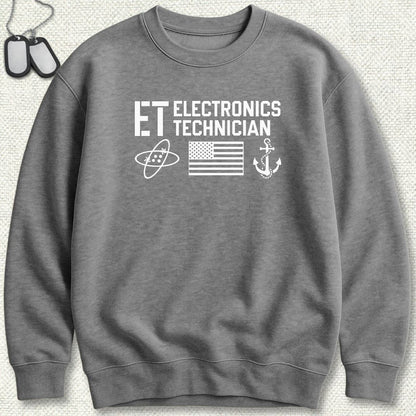 ET - Flag & Anchor Sweatshirt - Graphite Heather