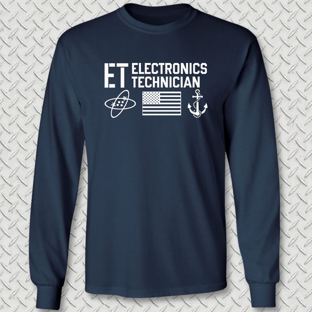 ET - Flag & Anchor Long Sleeve Tee - Navy