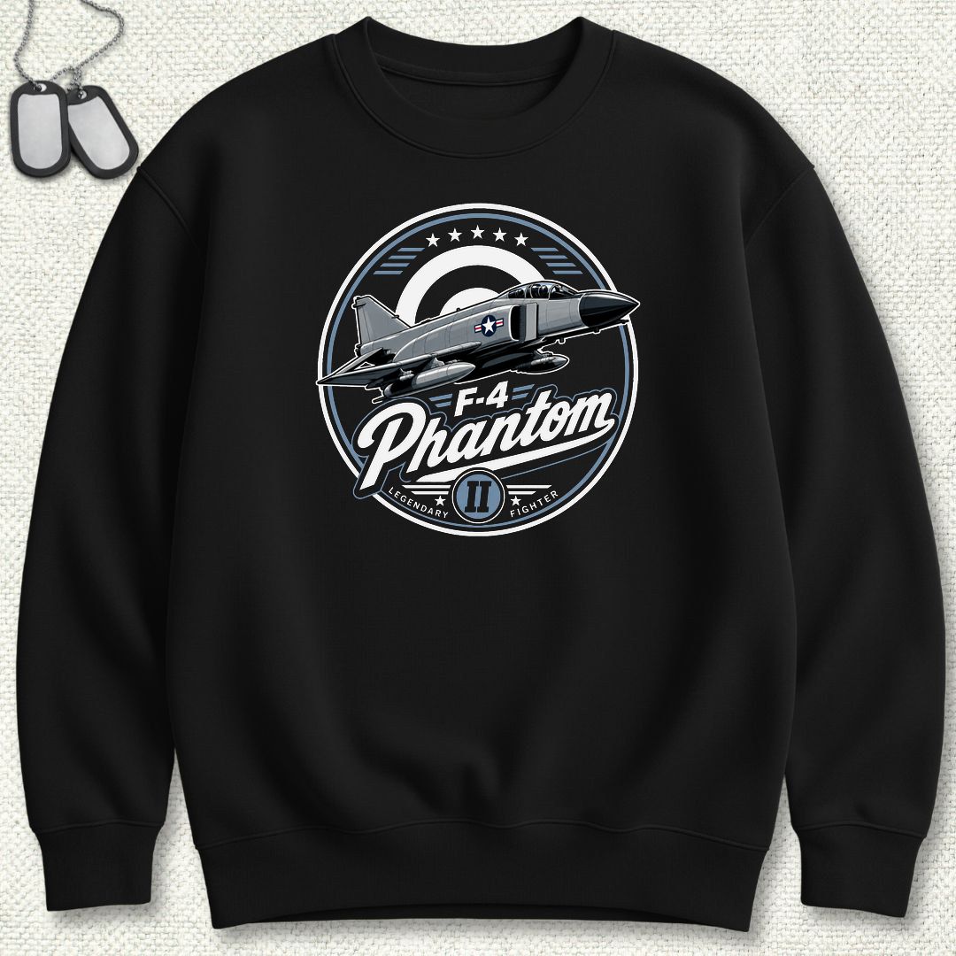 F-4 Phantom - Legendary Fighter Sweatshirt - Black