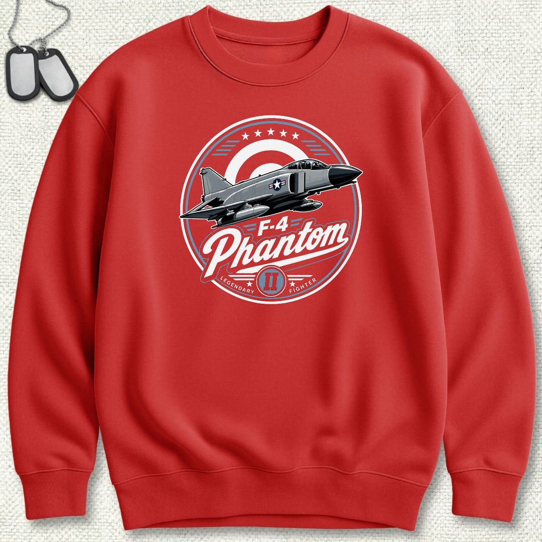 F-4 Phantom - Legendary Fighter Sweatshirt - Red