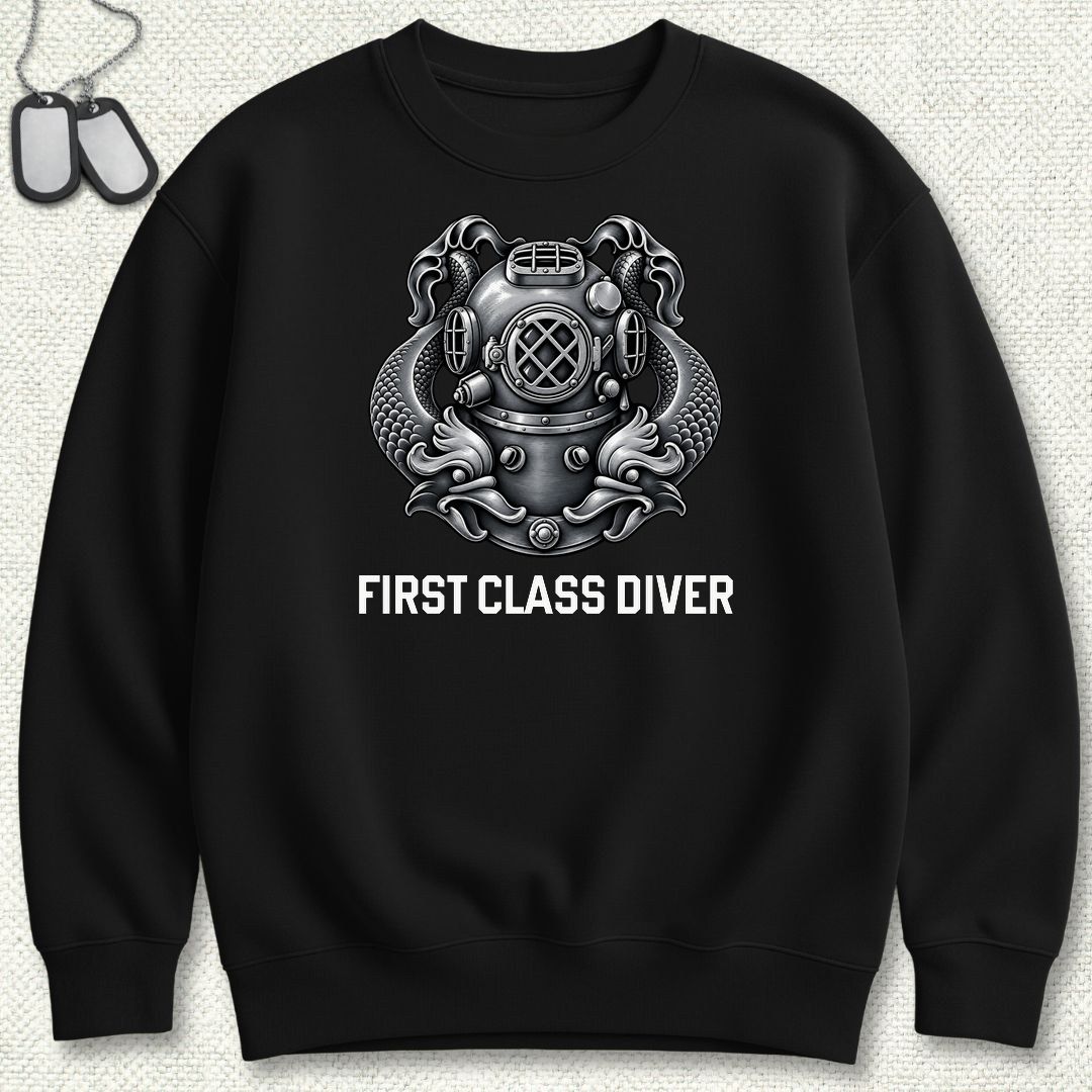 First Class Diver Sweatshirt - Black