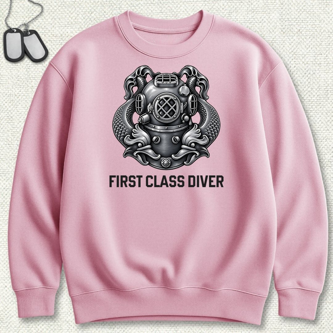 First Class Diver Sweatshirt - Pink