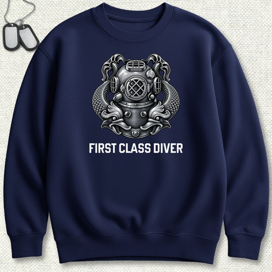First Class Diver Sweatshirt - Navy