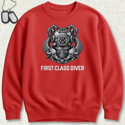 First Class Diver Sweatshirt - Red