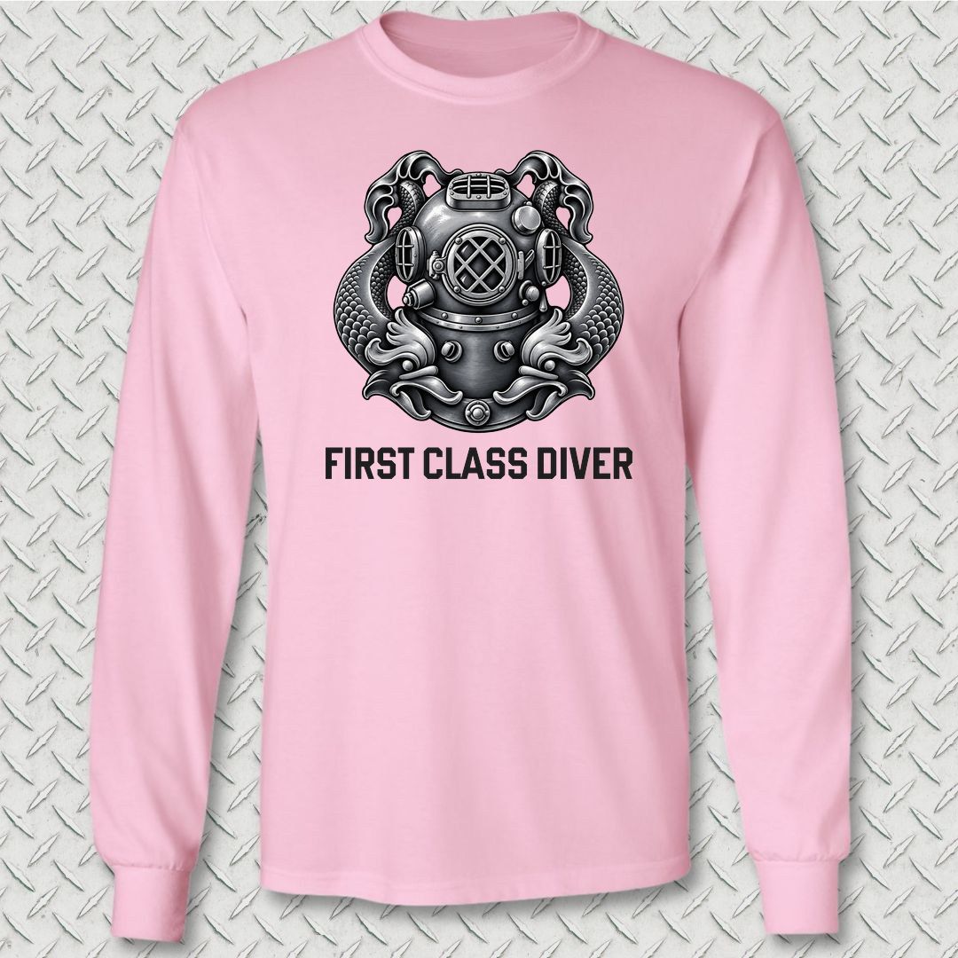 First Class Diver Long Sleeve Tee - Pink