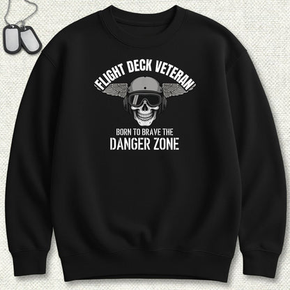 Flight Deck Veteran - Danger Zone Sweatshirt - Black
