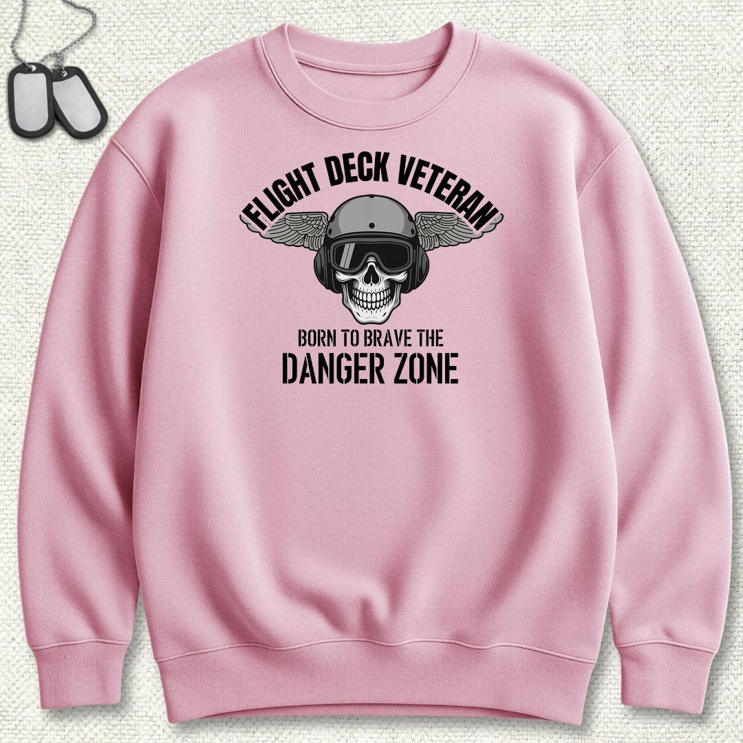 Flight Deck Veteran - Danger Zone Sweatshirt - Pink