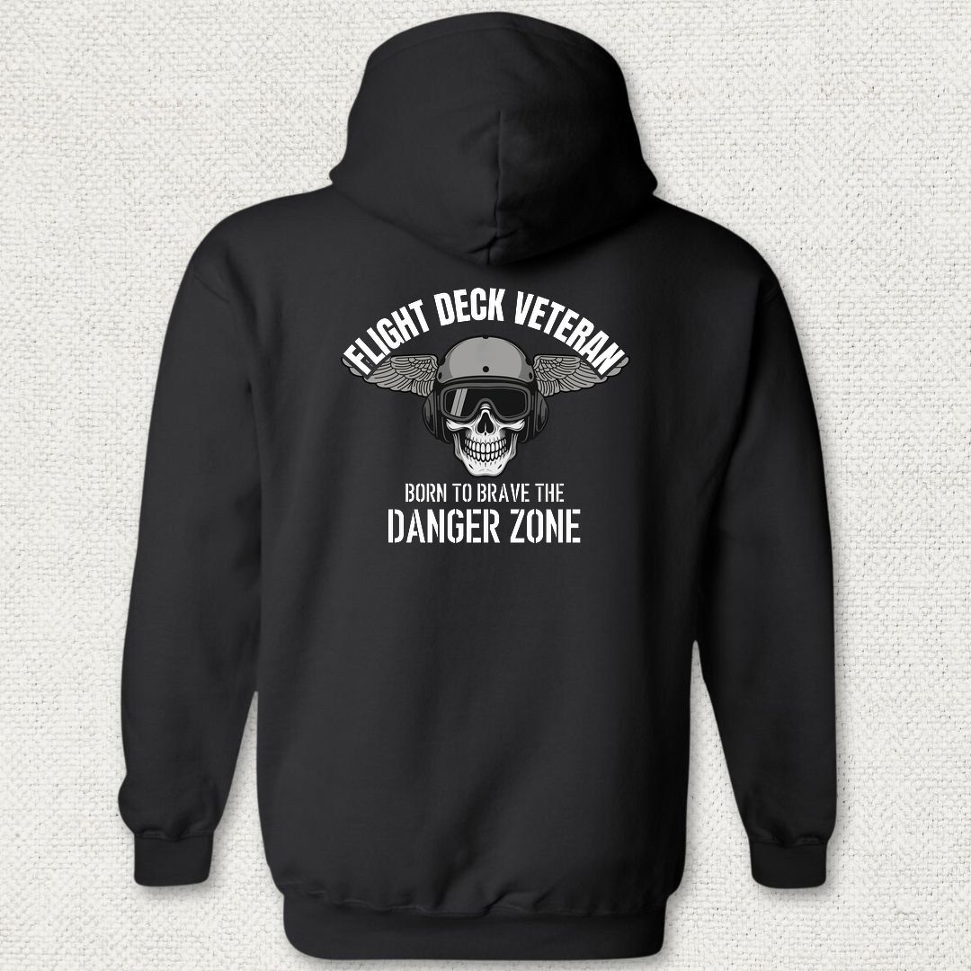 Flight Deck Veteran - Danger Zone Hoodie - Black