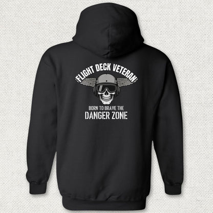 Flight Deck Veteran - Danger Zone Hoodie - Black