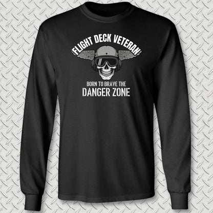 Flight Deck Veteran - Danger Zone Long Sleeve Tee - Black