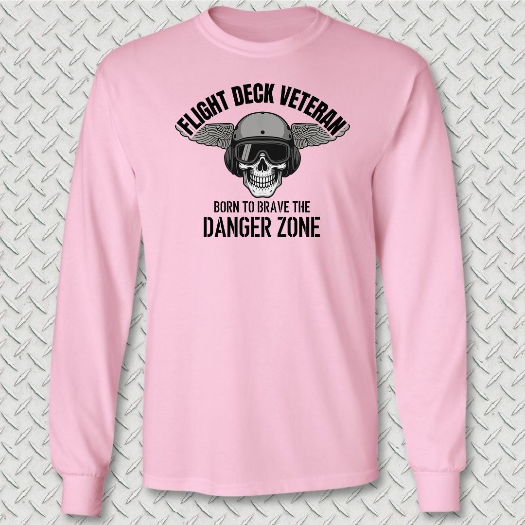 Flight Deck Veteran - Danger Zone Long Sleeve Tee - Pink