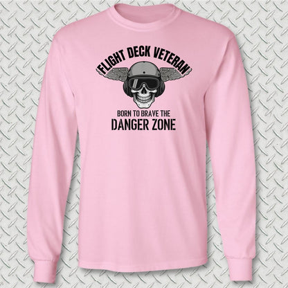 Flight Deck Veteran - Danger Zone Long Sleeve Tee - Pink