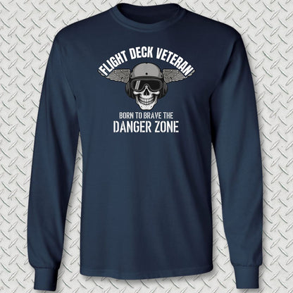 Flight Deck Veteran - Danger Zone Long Sleeve Tee - Navy