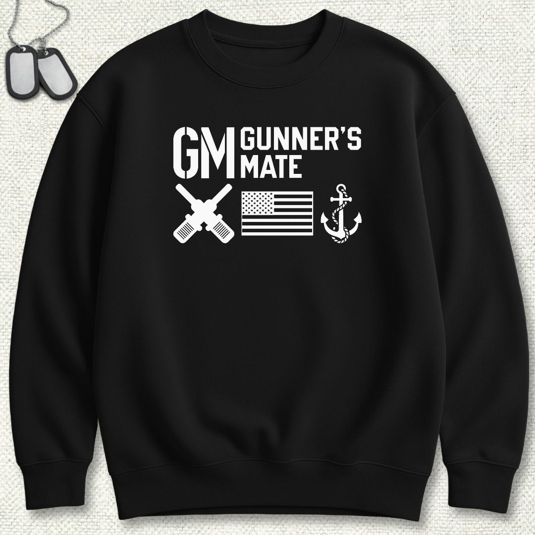 GM - Flag & Anchor Sweatshirt - Black