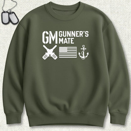 GM - Flag & Anchor Sweatshirt - Military Green