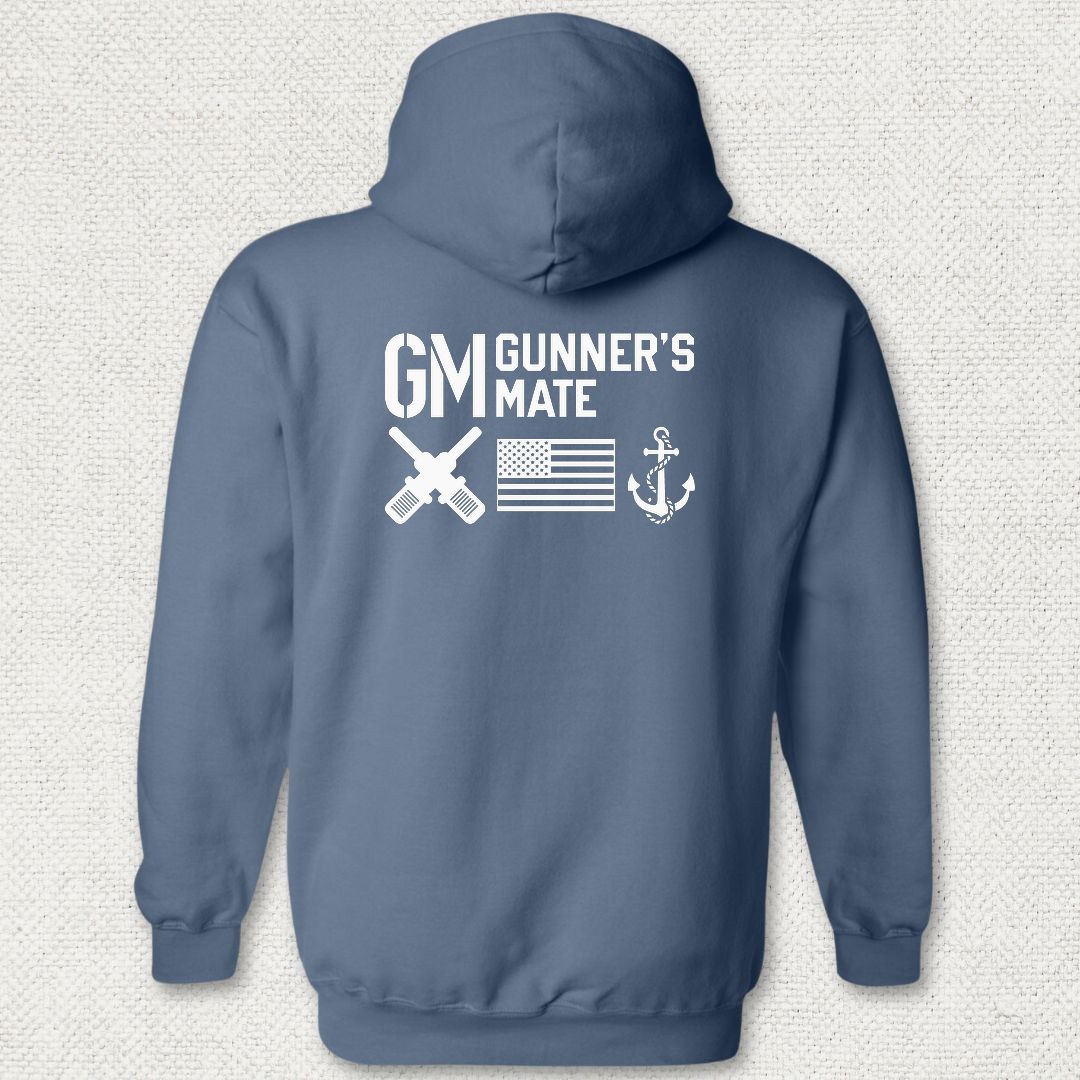 GM - Flag & Anchor Hoodie - Heather Navy