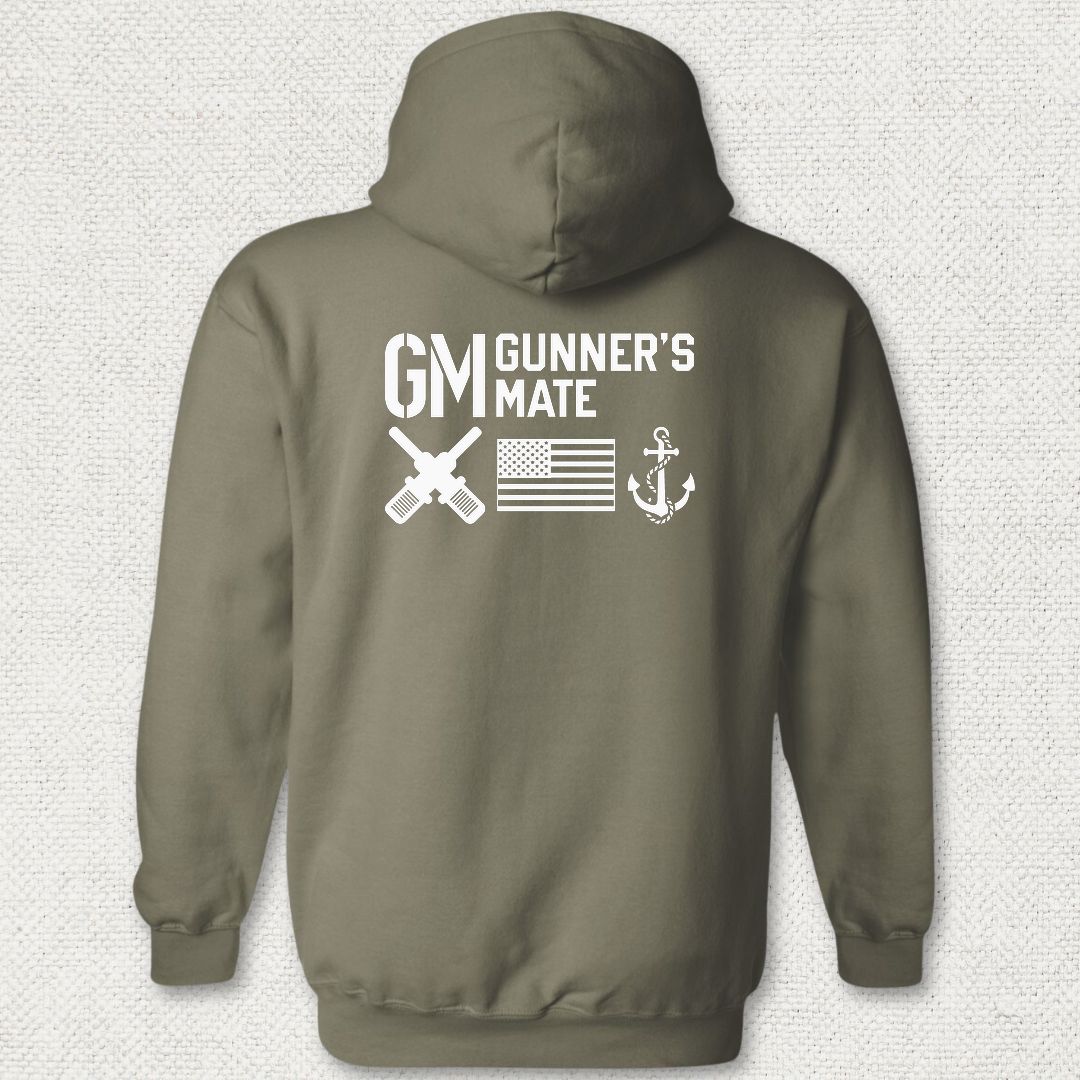 GM - Flag & Anchor Hoodie - Military Green