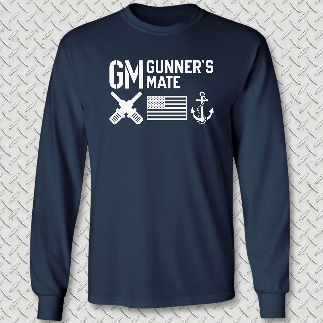 GM - Flag & Anchor Long Sleeve Tee - Navy