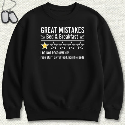 Great Mistakes Review Sweatshirt - Black