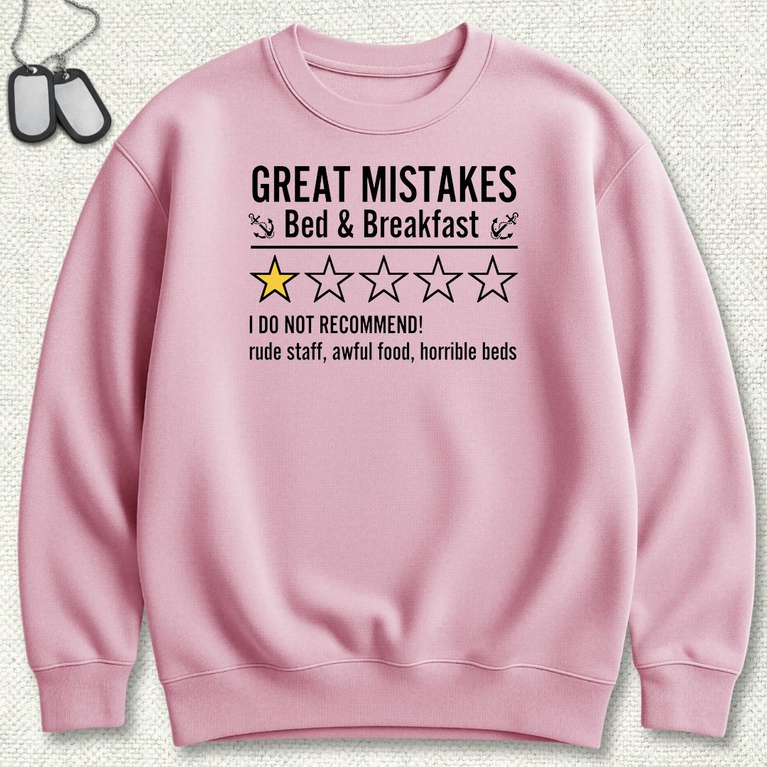 Great Mistakes Review Sweatshirt - Pink