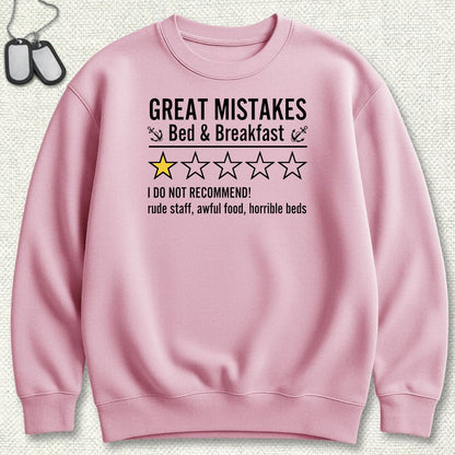 Great Mistakes Review Sweatshirt - Pink